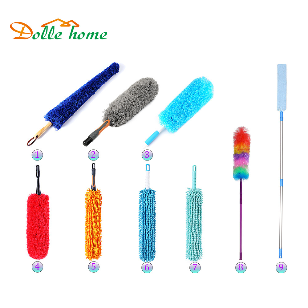 New Collapsible Bendable flexible long cobweb ceiling Car Cleaning feather Dust duster dusting brush Microfiber uster