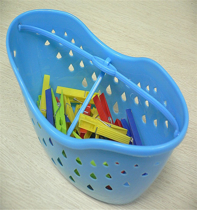 high quality hold all kinds of small sundries clothes pegs with plastic basket pegs in basket