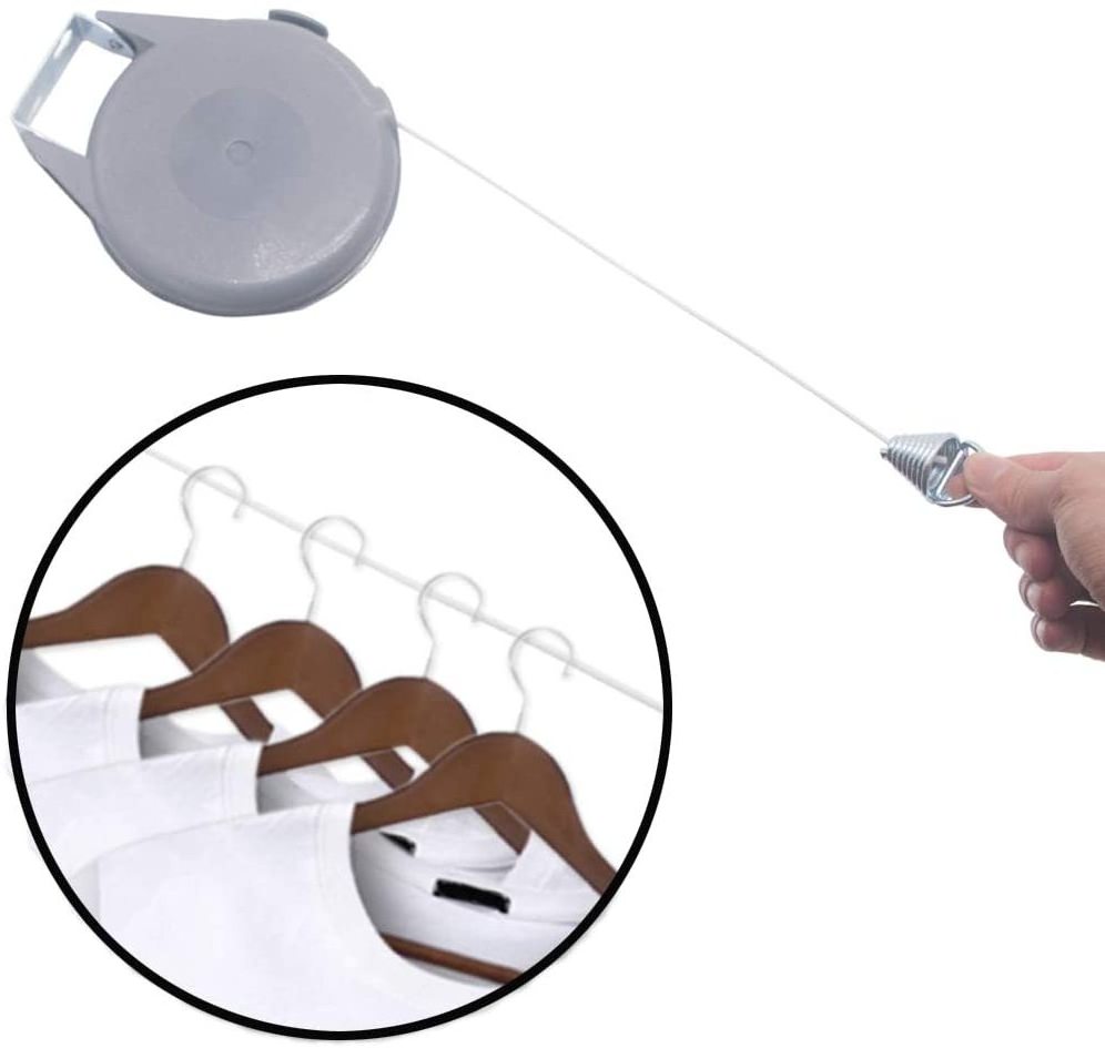 portable ABS stainless steel laundry hanger 6m invisible indoor outdoor clothesline retractable clothes line