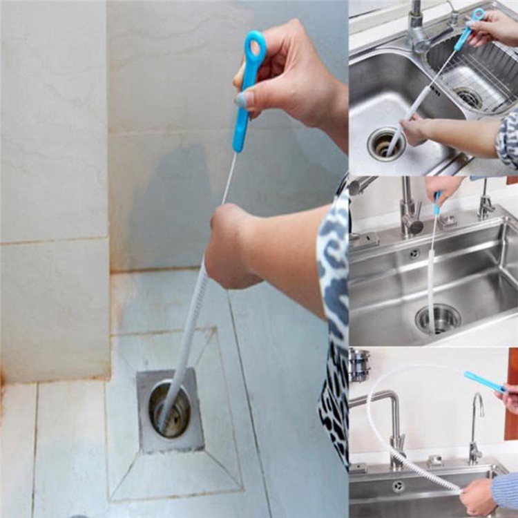 sewer cleaning brush/home bendable sink tub toilet dredge pipe snake brush tools creative bathroom kitchen accessories