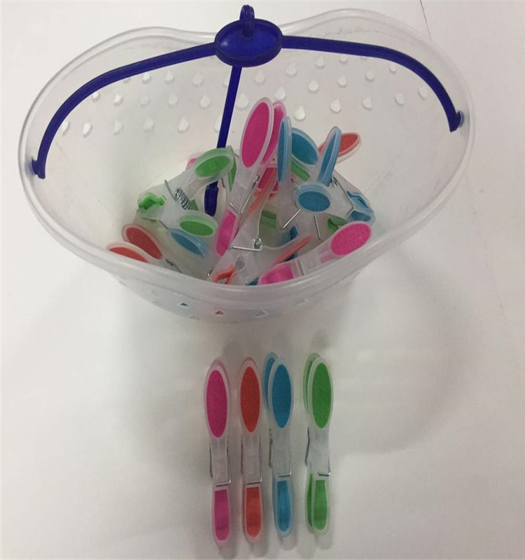 high quality hold all kinds of small sundries clothes pegs with plastic basket pegs in basket