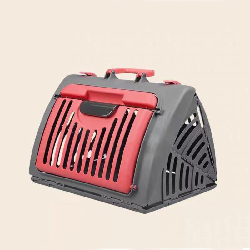 High Quality Foldable Pet Travel Cage Plastic Portable Cat Small Dog Airline Bag Mochilas Para Gatos Solid Sustainable CARRIERS