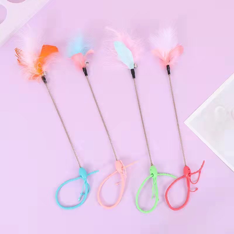 Mosquito repellent ring teasing cat stick collar resistant to scratching and biting feathers teasing cat pet toys