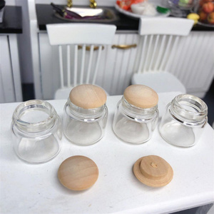 new arrival dollhouse accessories miniature mini empty glass candy jar pot biscuit jar can for bjd dolls and doll house