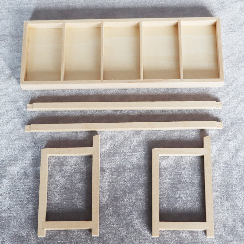 hot sale 1/12 scale doll house mini miniature  wood wooden fruit and vegetable shelf rack case container  for doll house