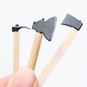 1/12 Dollhouse Mini Model Accessories Bjd Props Gardening Tools Axes Hoes 3 Piece Set