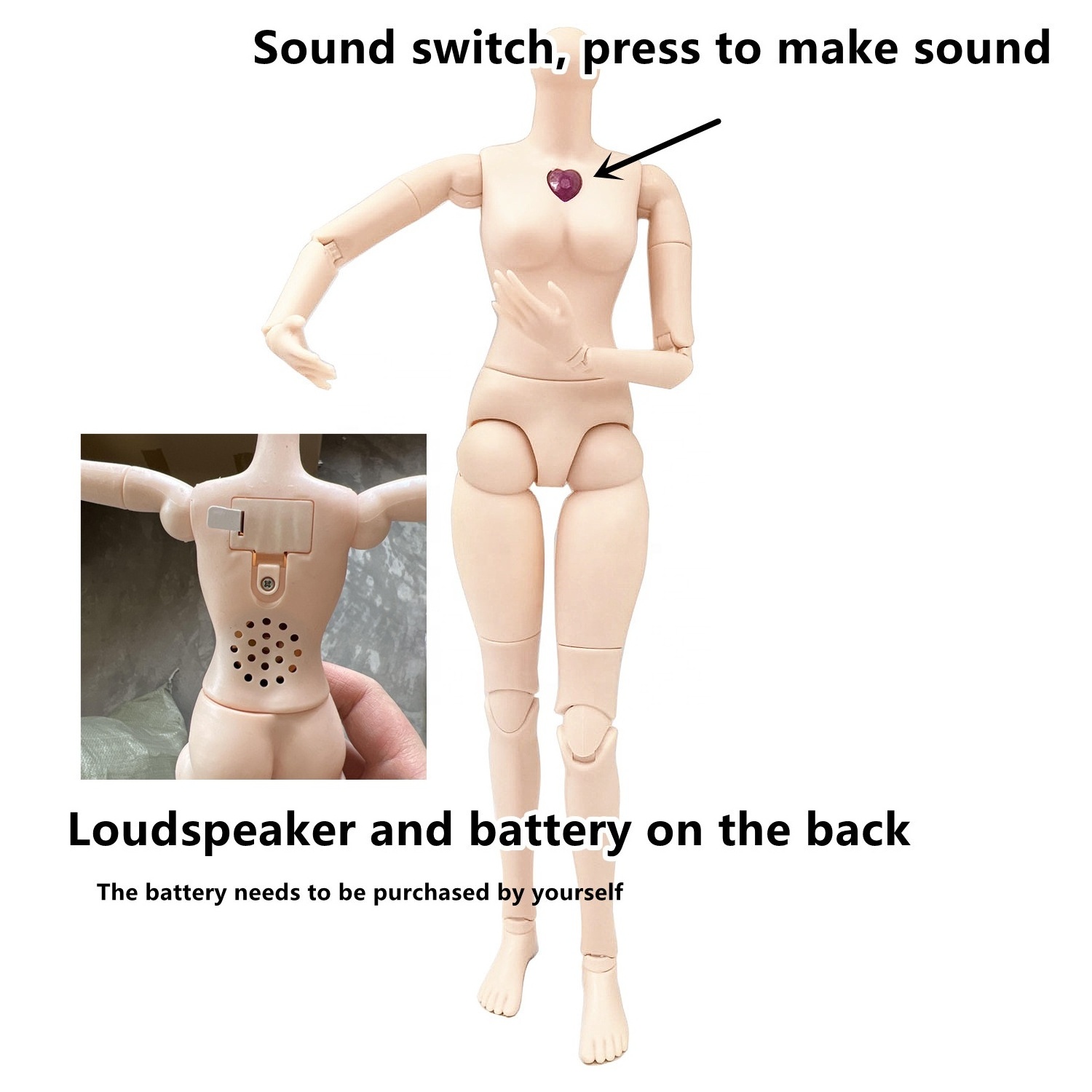 Wholesale Plastic Doll Body Articulated Body In 22 Inch 18 Inch 14 Inch Body For Bjd Doll