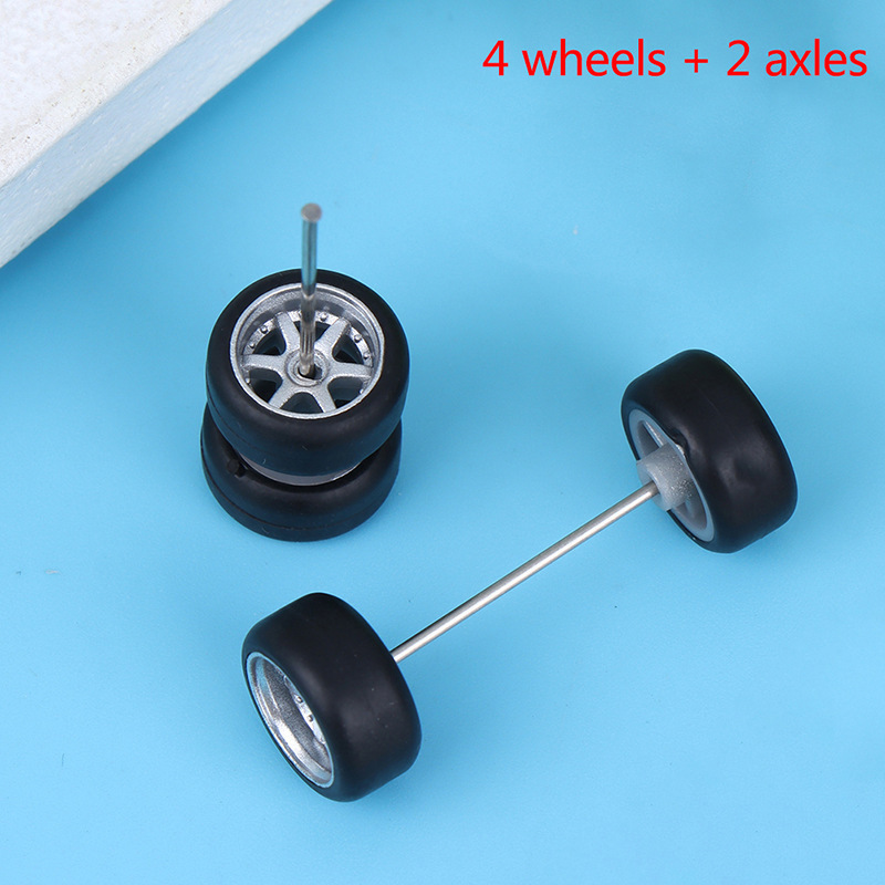 Dollhouse 1: 64 alloy car model modification with wheel hub rubber tires