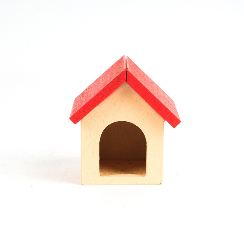 DollHouse Accessories Miniature Food and Play Scene Model Mini Wood Toy Puppy House