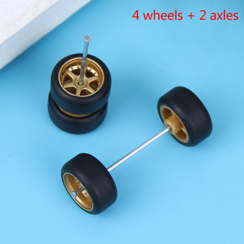 Dollhouse 1: 64 alloy car model modification with wheel hub rubber tires