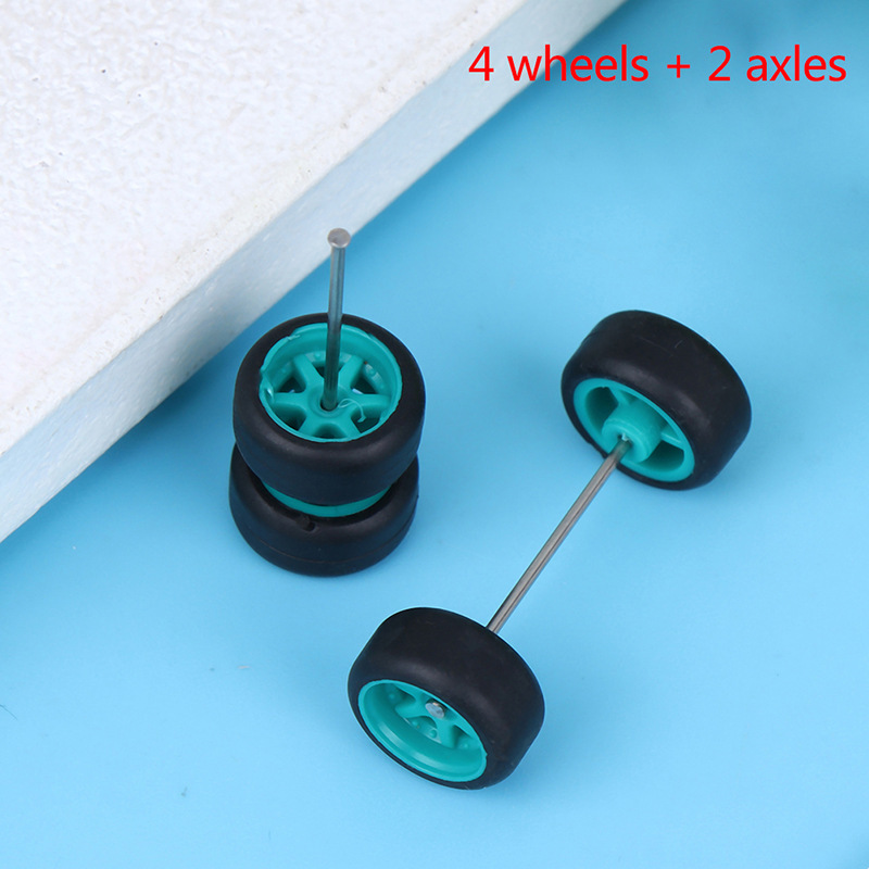 Dollhouse 1: 64 alloy car model modification with wheel hub rubber tires