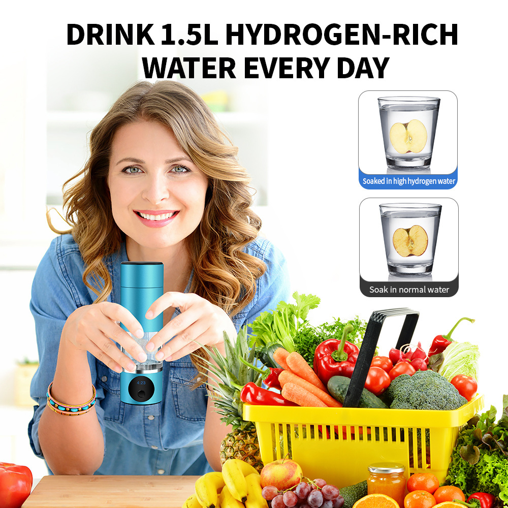 Suyzeko Reduce Acne H2 Japanese Hydrogen Rich Water Cup Machine Portable Hydrogen Water Bottle 6000ppb Usb Desktop Hot & Cold