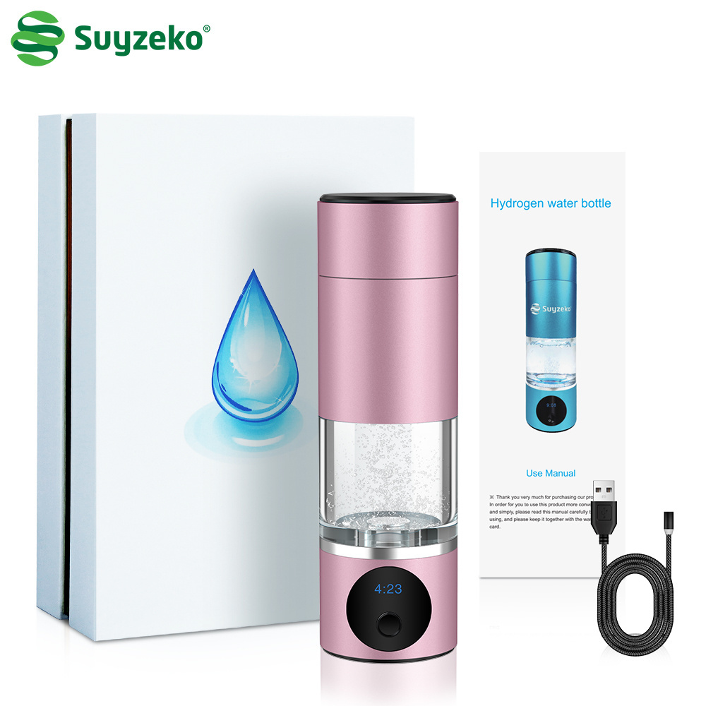 Suyzeko Reduce Acne H2 Japanese Hydrogen Rich Water Cup Machine Portable Hydrogen Water Bottle 6000ppb Usb Desktop Hot & Cold