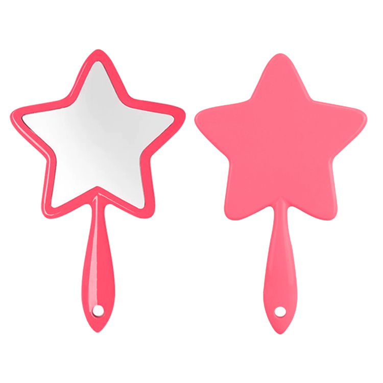 Fasion Customized Abs plastic Makeup Hand Mirror Five-pointed star Personalized Vanity Handheld Mirror