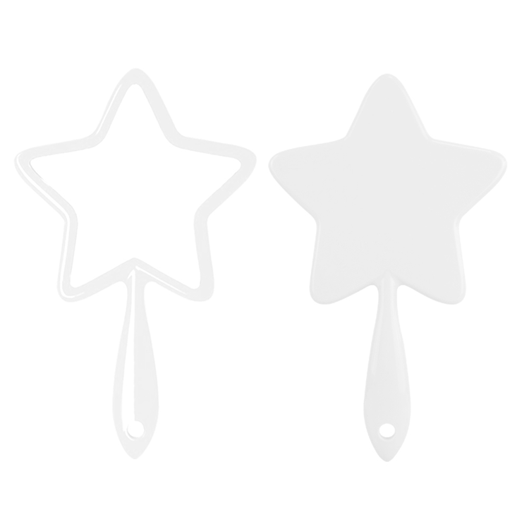 Fasion Customized Abs plastic Makeup Hand Mirror Five-pointed star Personalized Vanity Handheld Mirror