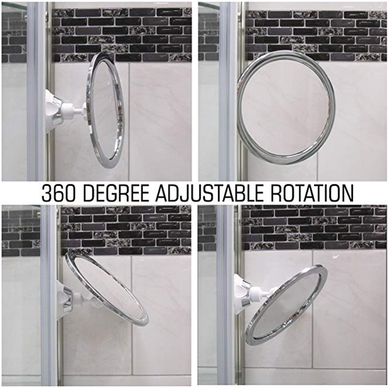 No Fog fogless Shower Rotating Locking Suction Adjustable Arm Easy Positioning cosmetic bathroom mirror smart led vanity mirrors