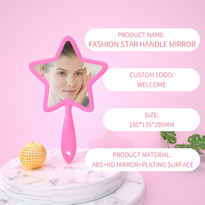 Fasion Customized Abs plastic Makeup Hand Mirror Five-pointed star Personalized Vanity Handheld Mirror