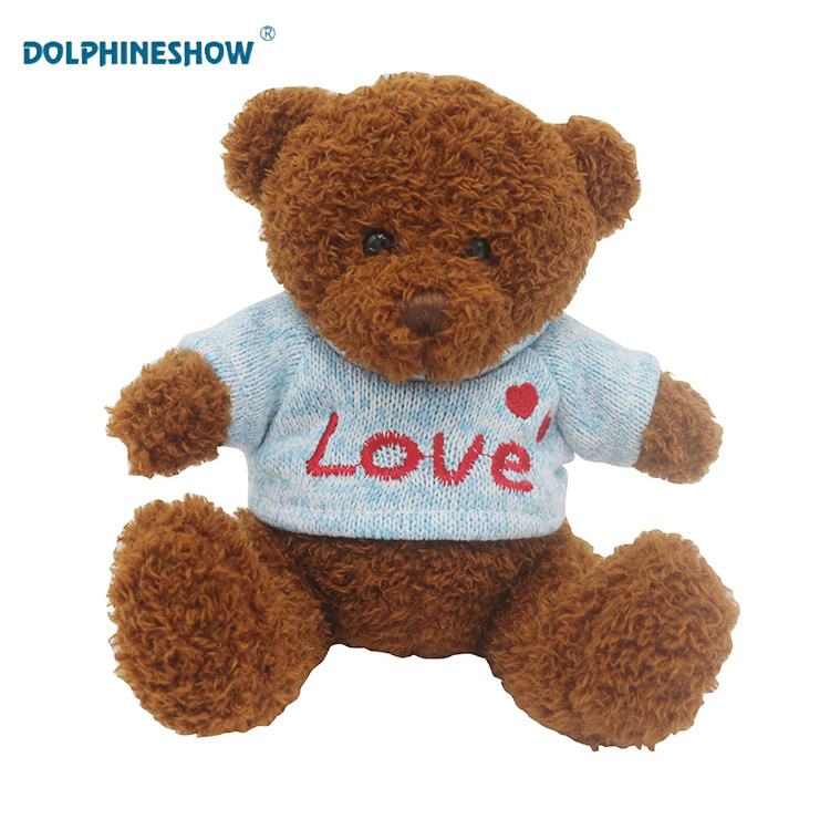 Promotion Gifts OEM Teddy Custom Teddy Bear With T-shirts Wholesale Cute LOVE Embroider Logo Pink Teddy Bear Toy