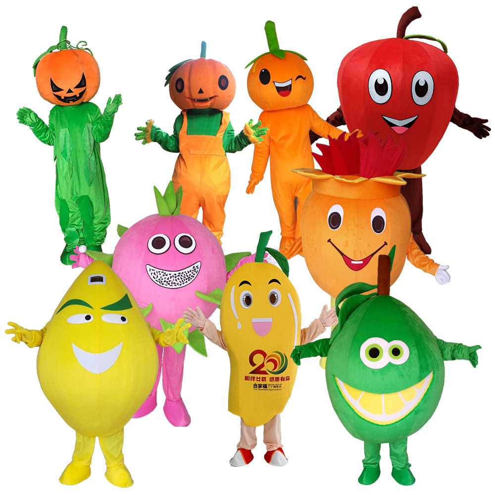 ONE Piece Made Custom Design Mascot Costumes Cute Fruit Vegetable Carnival Costumes For Adult