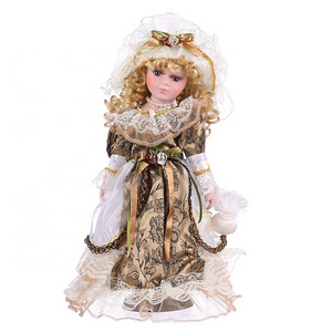 Promotion fashion 3D doll ceramic porcelain doll faces