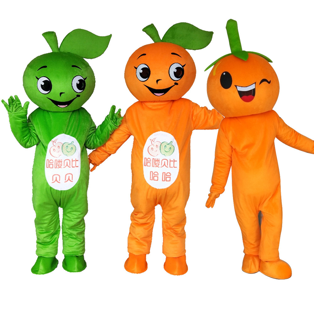 Funny Cute Orange Fruit Costume Mascot Custom Made Promotion Fruit And Vegetable Party Cosplay Costumes