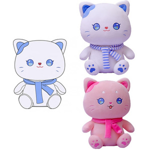 Custom cat soft stuffed toy character anime plush stuffed animal doll for gifts kawaii other toy animal cat toy stuffed animal