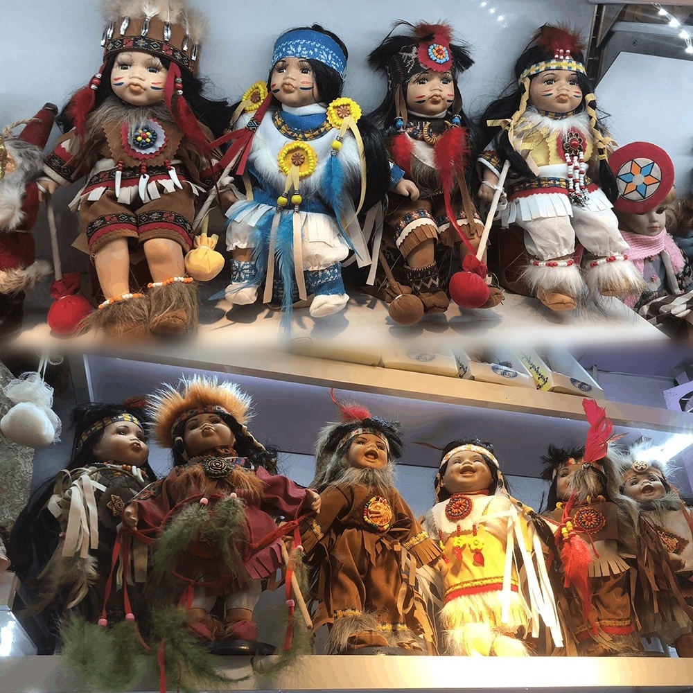 Factory cheap wholesale 12 inches craft dolls custom characteristic nation handmade porcelain dolls made in China