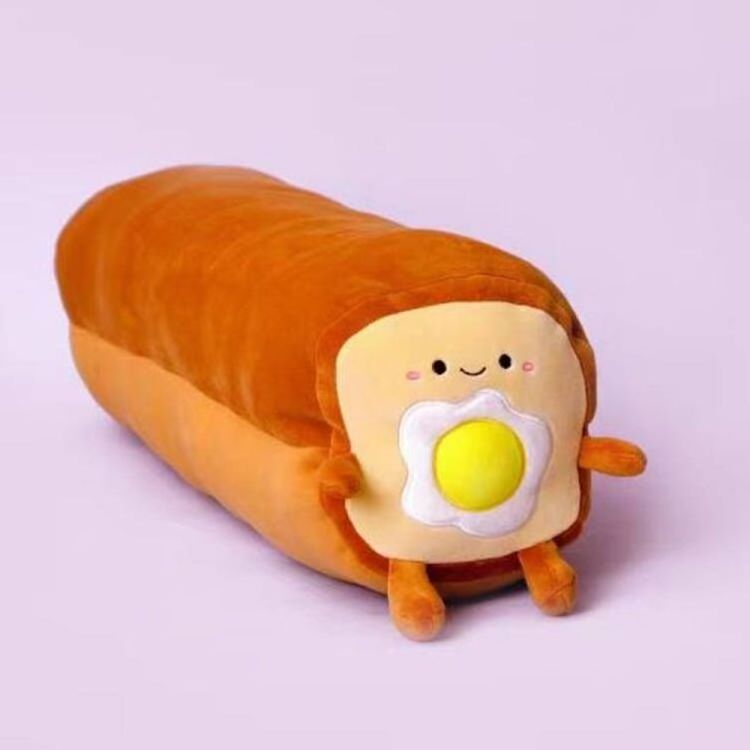 Cartoon Cute Long Bread Ham Hamburger Plush Pillow Toys Custom Food Shaped Pillow Soft Stuffed Plushies