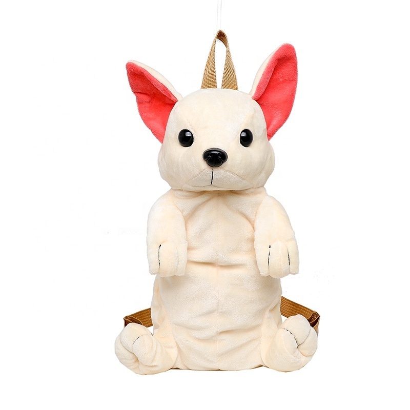 Wholesale Cute Toddler Plush Toys Corgi Dog Soft Backpack Custom Kids Dog Stuffed Animal Backpack