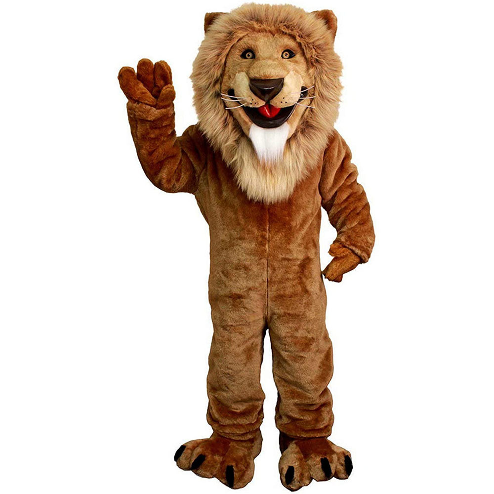 Adult Lion Cartoon Costume Mascot Plush Custom Design Cosplay Party Dress Up Mascot Costume