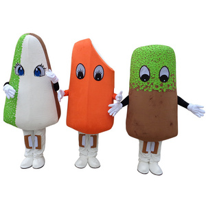 Adversting Custom Chocolate Ice-lolly Mascot Costume OEM Design Popsicle Adult Cartoon Mascot Costumes