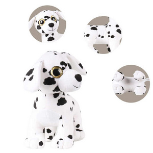 Custom Plushies Cute Big Eyes Stuffed Plush Dalmatian Simulate Dog Plush Toy