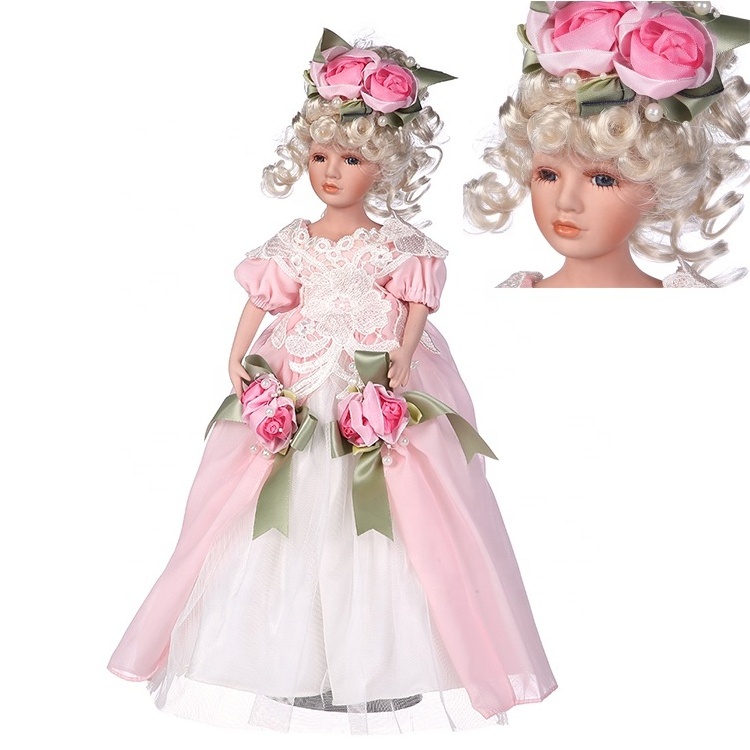 Fashion handmade porcelain dolls home decorations collection doll