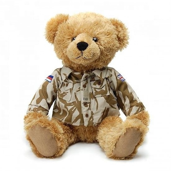 OEM designs custom police teddy bear bear toys unique stuffed soft plush toy army teddy bear with military uniform