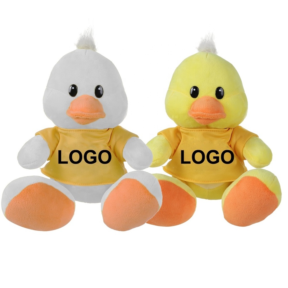 White stuffed animal plush duck for kid fashion new easter gift cute custom plush duck toy