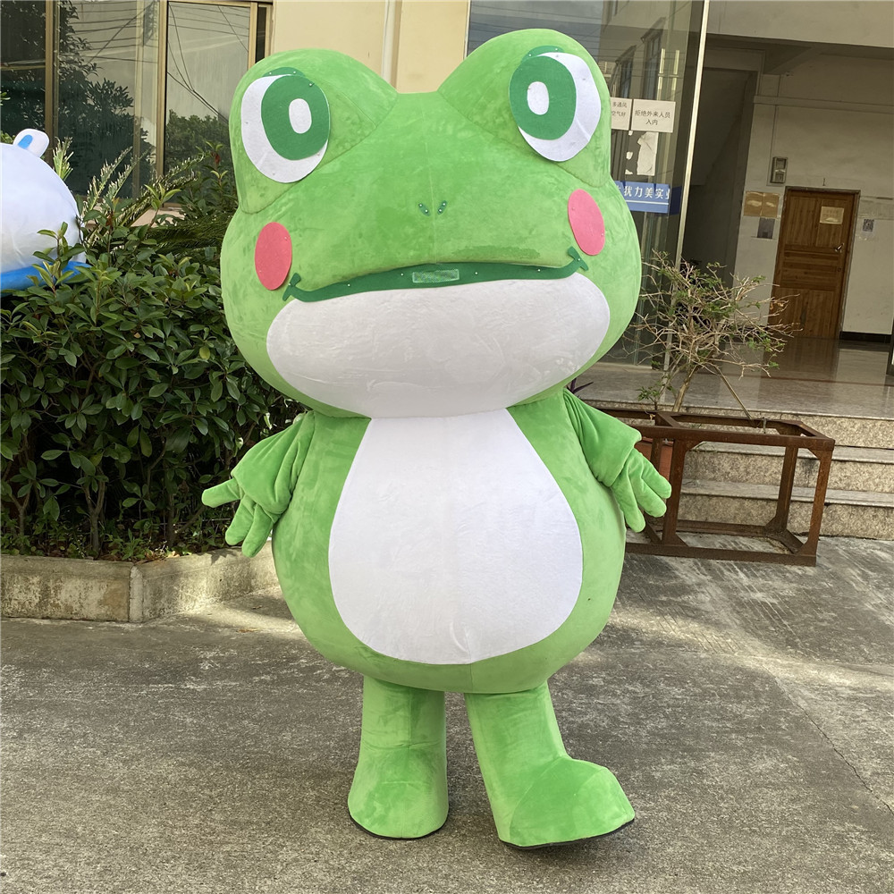 Adult Funny Cute Green Big Eyes Frog Mascot Costume OEM Cosplay Party Custom Made Design Animal Plush Costumes