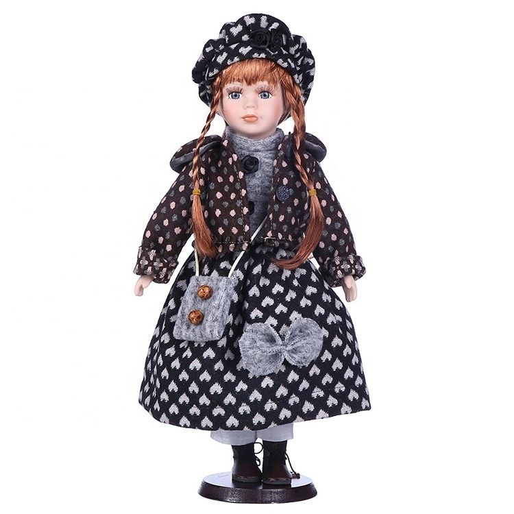 Promotion fashion 3D doll ceramic porcelain doll faces