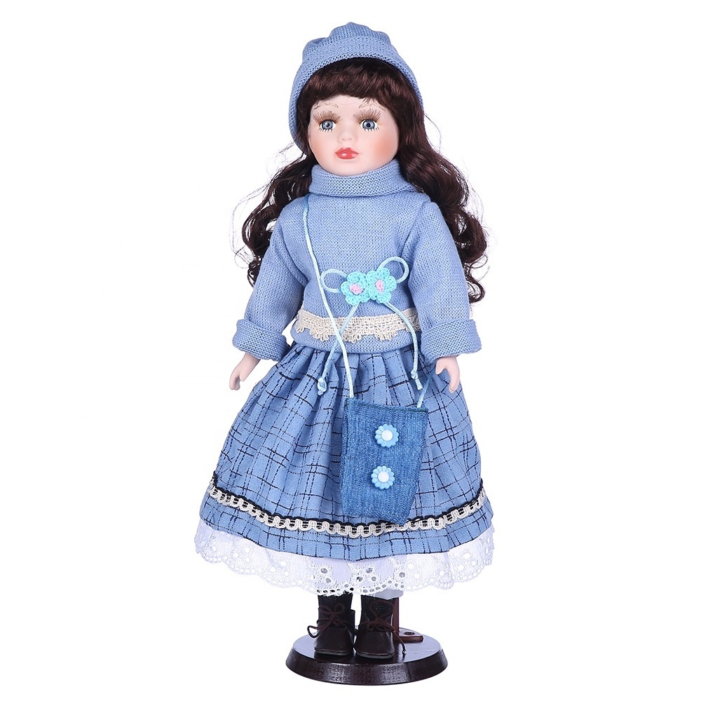 Wholesale beautiful custom 18 inch girl american doll countryside porcelain girl doll