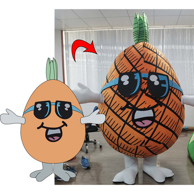 Custom Made Plus Size Fruit Pineapple Cosplay Mascot Costumes Plush Cartoon Adult Character Mascot Costumes