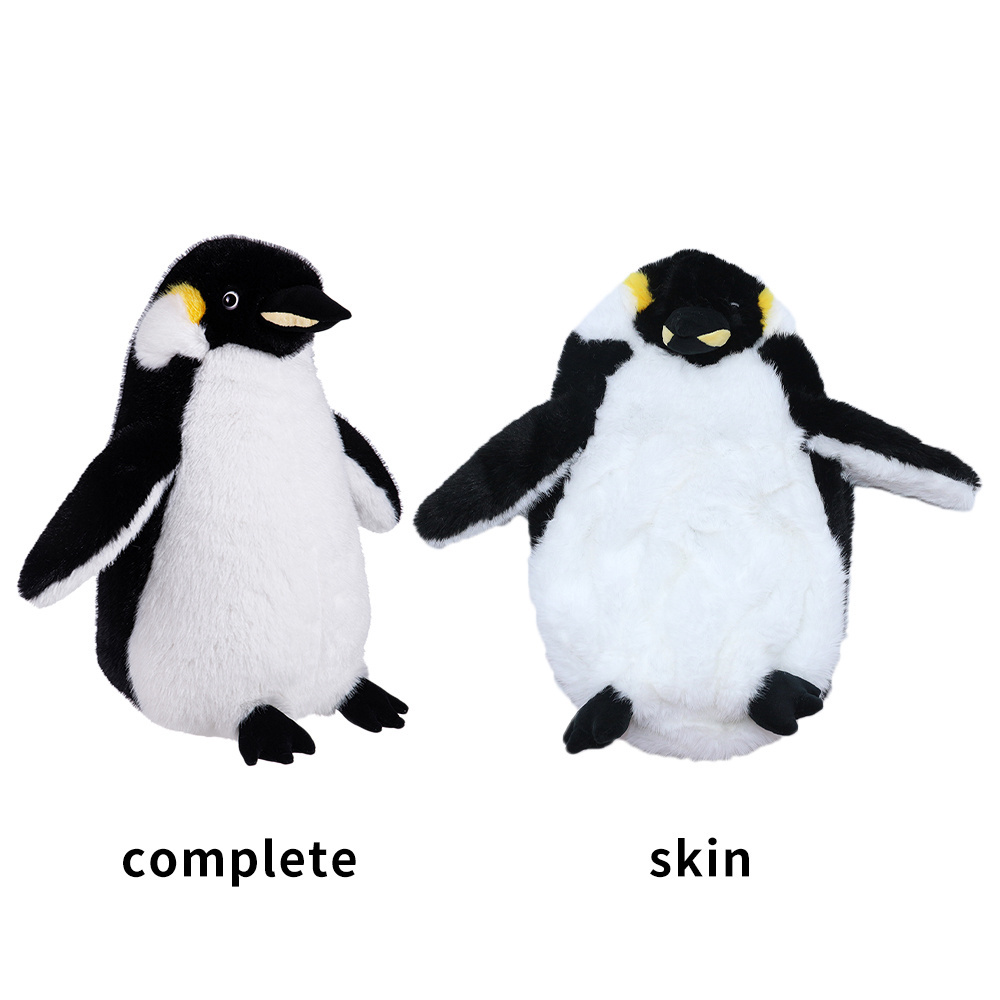 New designs custom logo functional unstuffed teddy bear skins plush toys animal panda penguin monkey soft toy with zipper