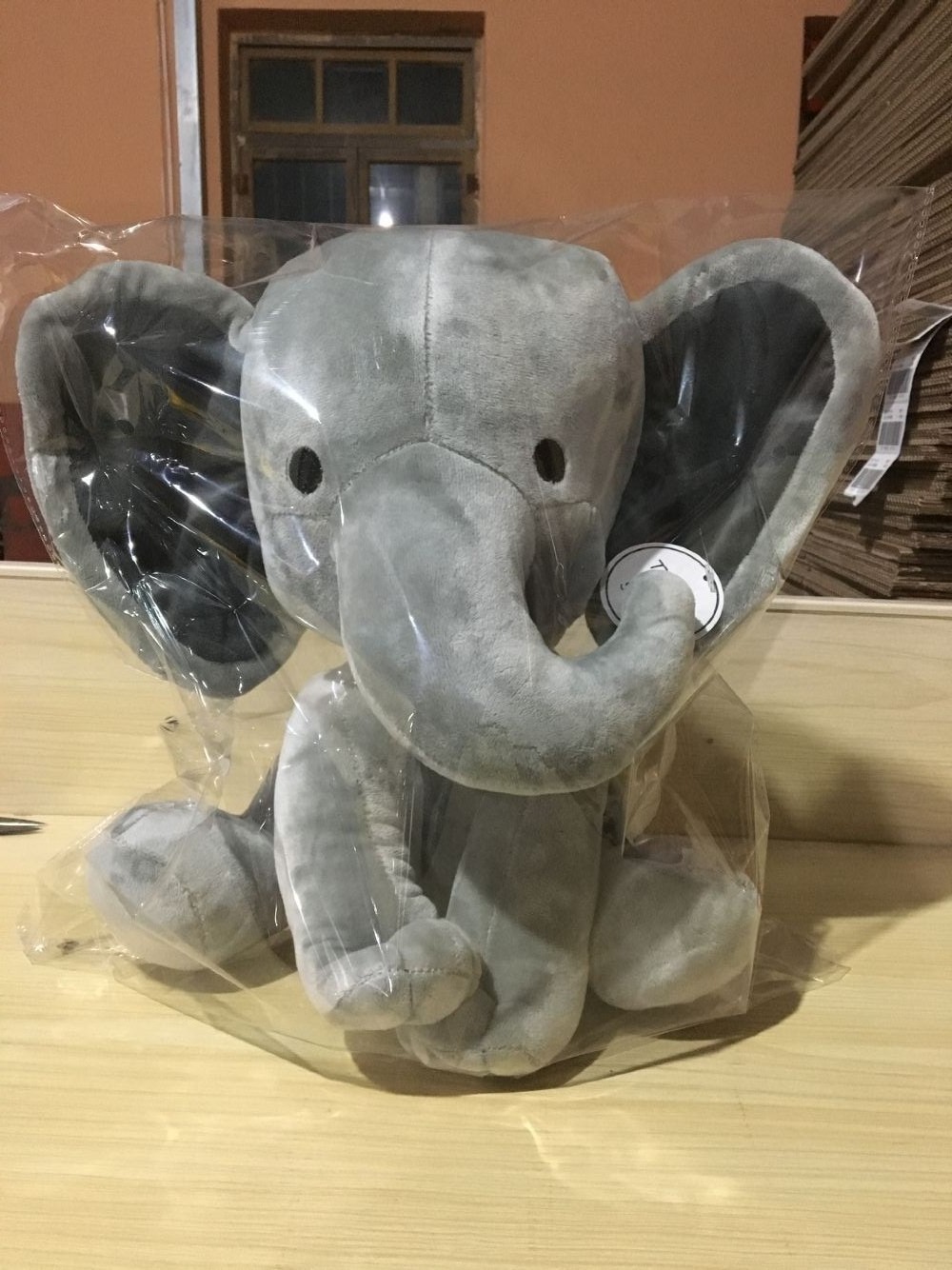 Creative Grey Elephant Plush Toy Wholesale OEM Custom Big Ears Sublimation Soft Toy Plush Stuffed Elephant