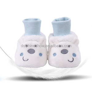 Beautiful Newborn Baby Animal Shoes Socks Boots Cute Prewalker Soft Sole Plush White Polar Teddy Bear Wholesale Baby Shoes