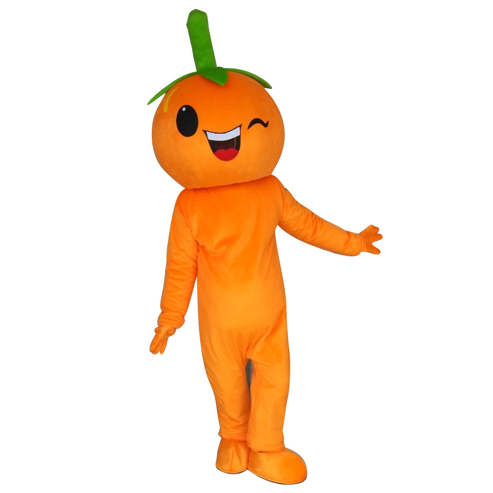 Funny Cute Orange Fruit Costume Mascot Custom Made Promotion Fruit And Vegetable Party Cosplay Costumes