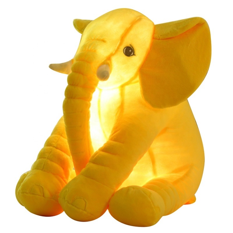 50cm Adorable Night Light Up Bear Plush Toy Fashion Kids Stuffed Animal Soft Plush Led Elephant Soft Pillow Toys