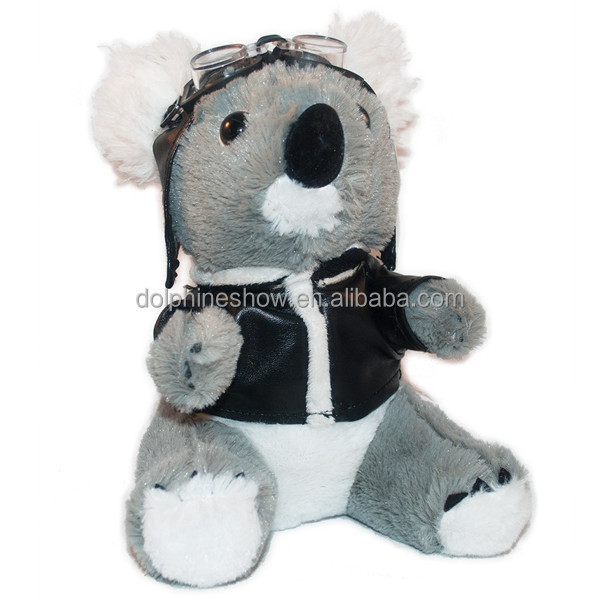 Airline Company Masoct Aviator Koala Bear Soft Toy With Glasses Custom Cute Stuffed Soft Pilot Toy Australia  Koala Bear Plush