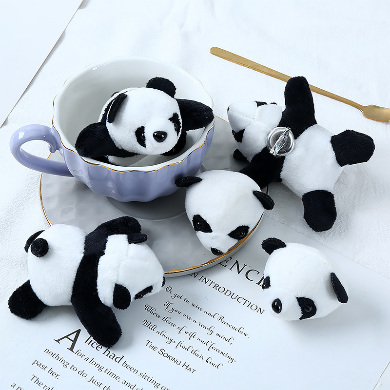 Pin Accessories Cute Stuffed Animals Panda Bear Custom Plush Animal Brooch Pins for Birthday Gifts