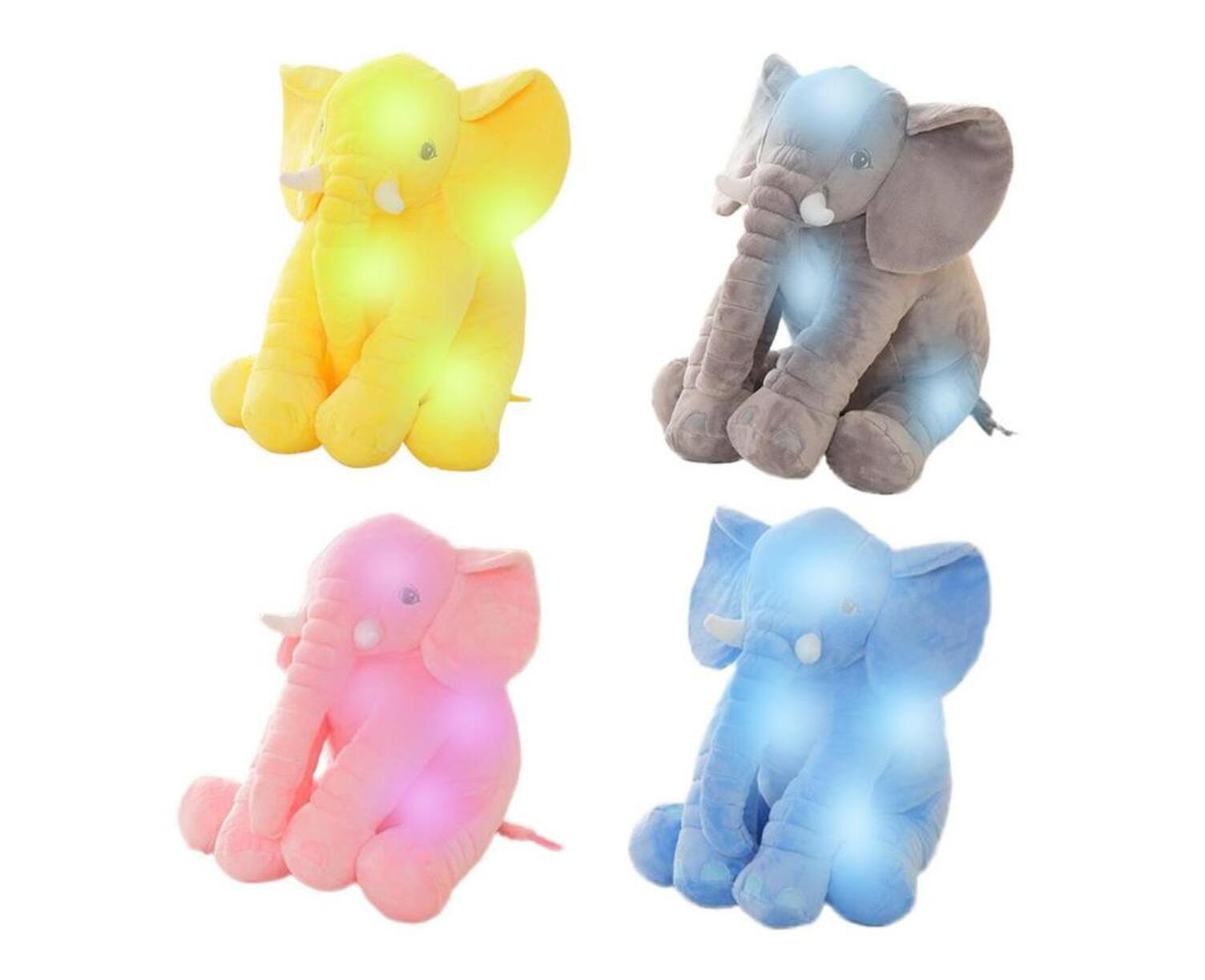 50cm Adorable Night Light Up Bear Plush Toy Fashion Kids Stuffed Animal Soft Plush Led Elephant Soft Pillow Toys