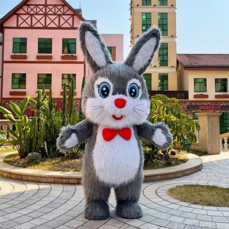 Easter Party Rabbit Costume Bunny Mascot Costume Adult Size Fancy Dress Plush