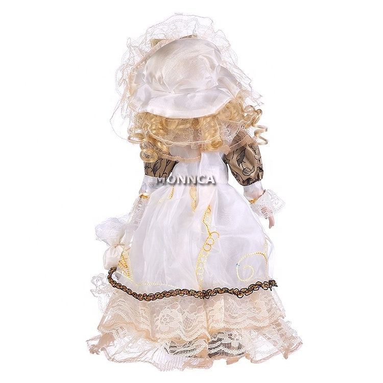 Promotion fashion 3D doll ceramic porcelain doll faces