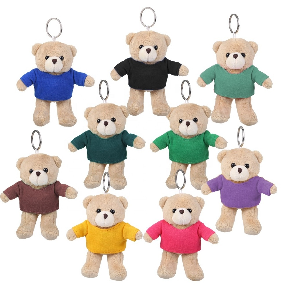 Mini size stuffed animals monkey tiger lion elephant soft toys customized cheap plush animals keychain toys promotion